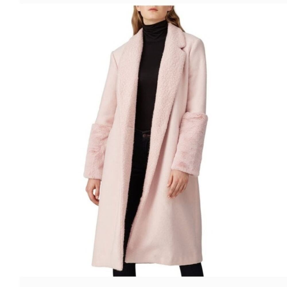 Free People HUTCH Collab Overcoat Mixed Media Fur Boucle Xlarge NWT - Picture 1 of 12